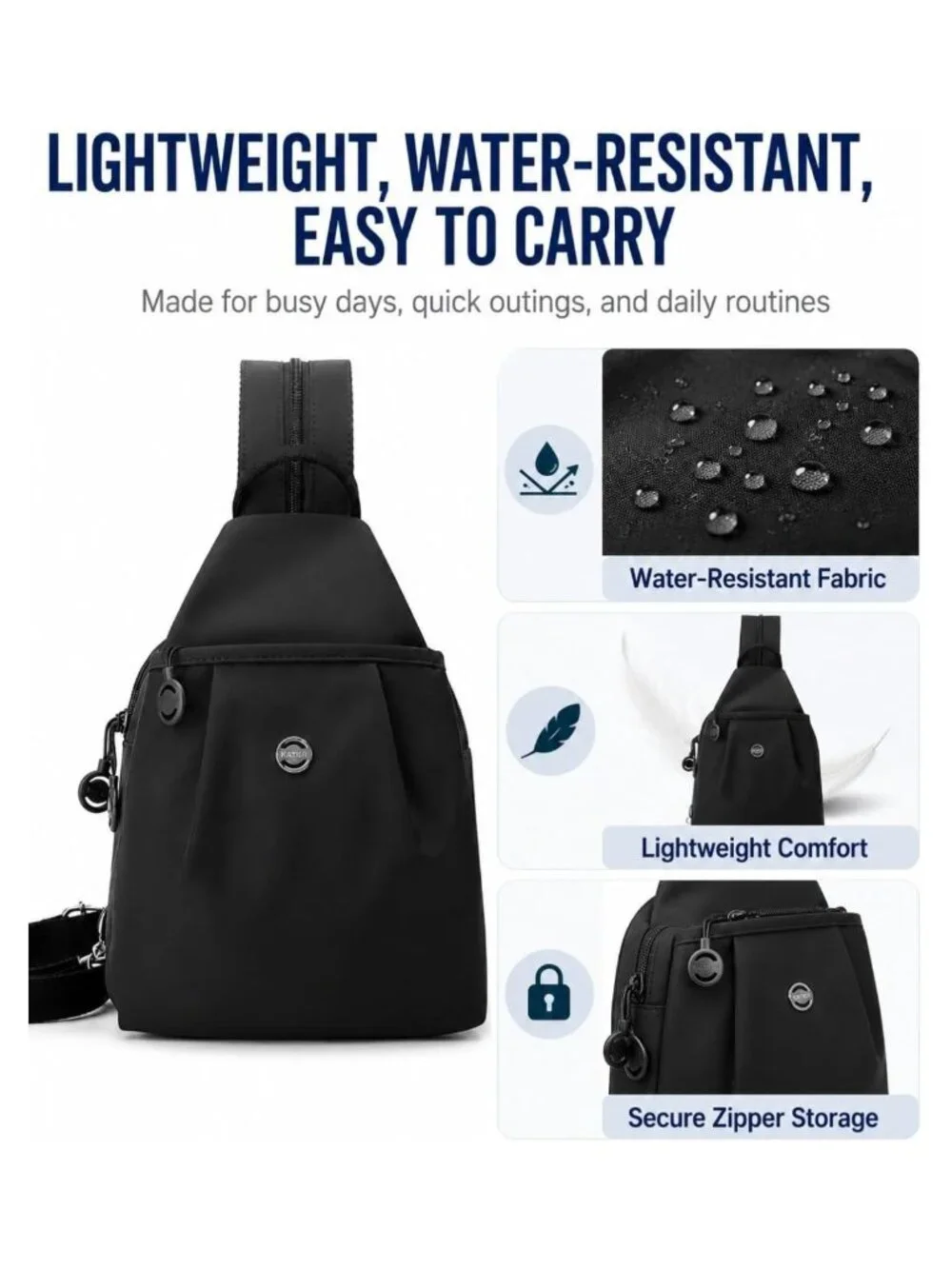 N/A sling backpack